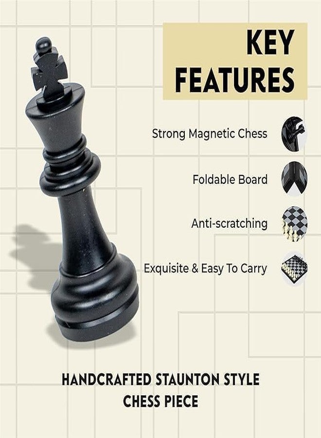 coracy Mag.netic Educational Toys Travel Folding Chess Set Board Game for Kids and Adults Indoor and Outdoor Fun - Image 3